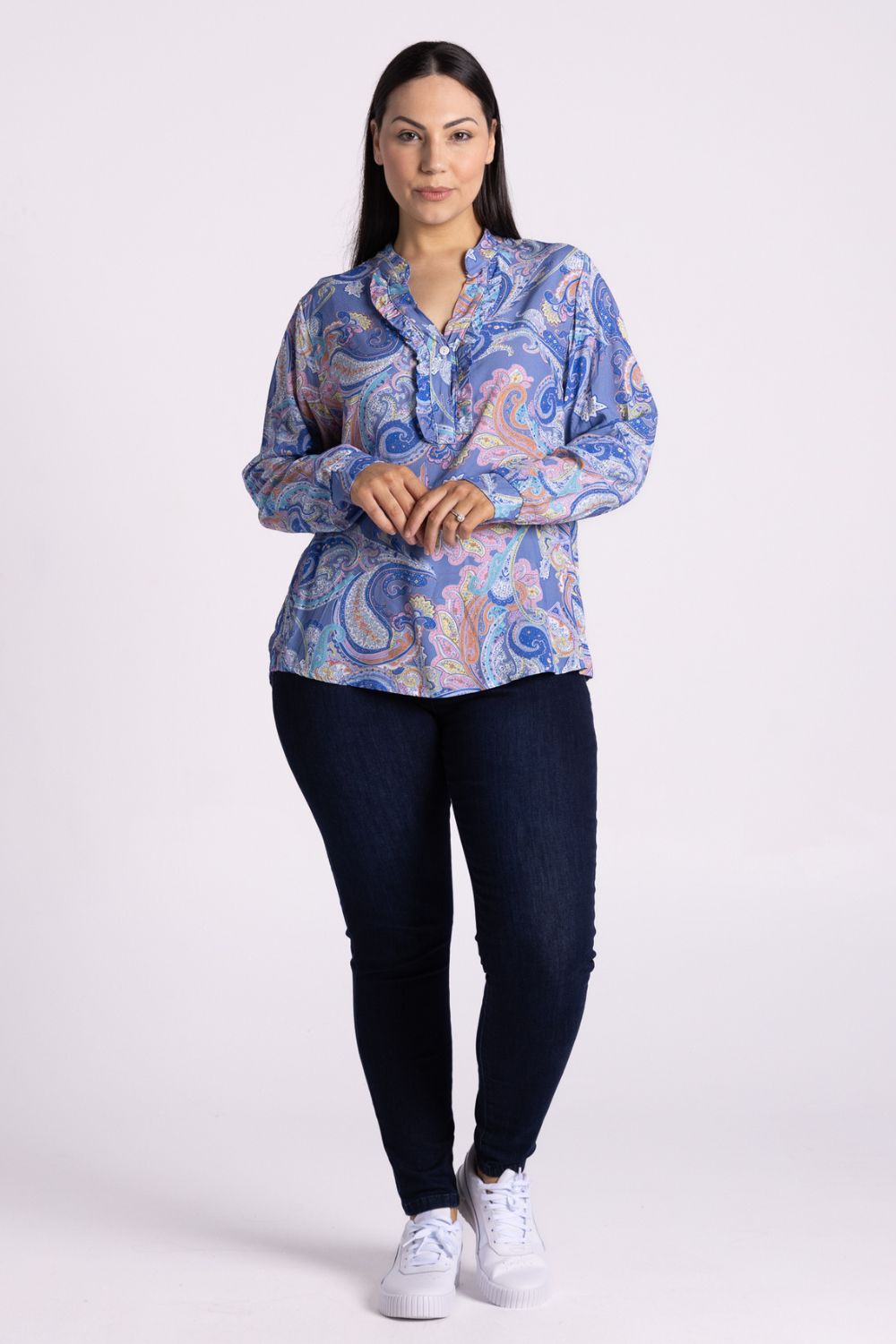 Silvermaple Boutique Ginevra Paisley Shirt | Blue_Silvermaple Boutique