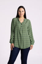 Silvermaple Boutique Sofia Shirt | Cheetah Black/Green_Silvermaple Boutique