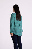 Silvermaple Boutique Sofia Shirt | Cheetah Navy/Green_Silvermaple Boutique