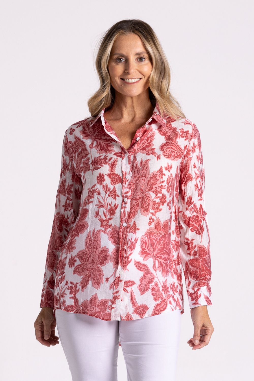 Silvermaple Collection Lauren Floral Shirt | Rose_Silvermaple Boutique