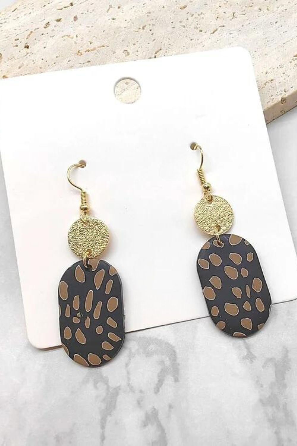 Louisa Clay Earrings | Black Multi - Silvermaple Boutique