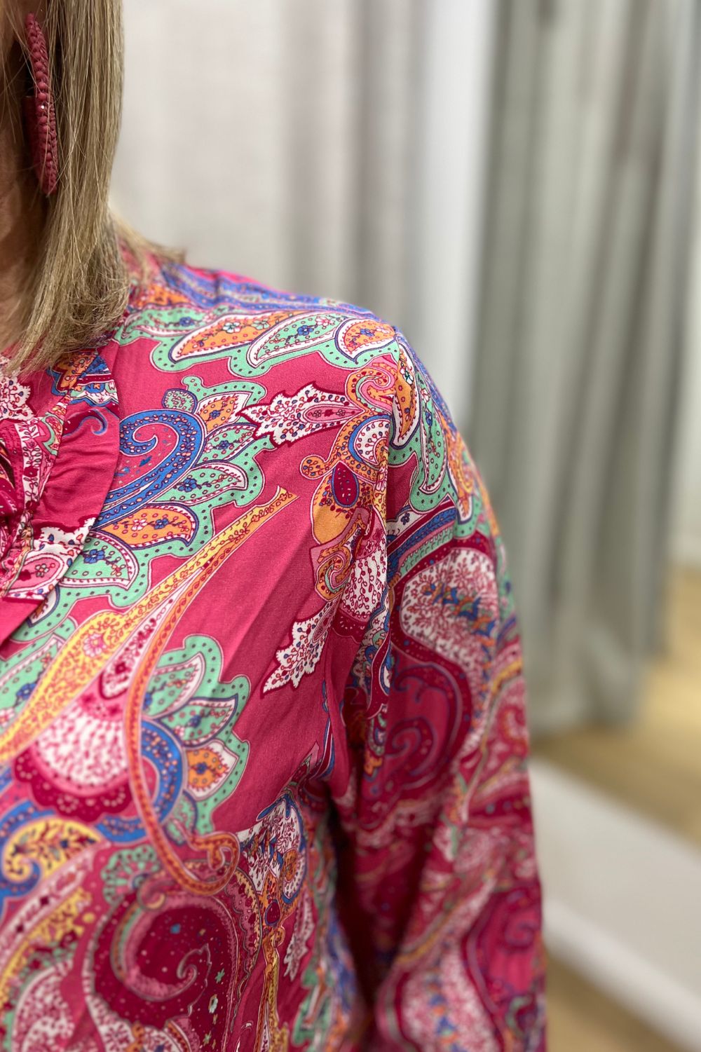 Ginevra Paisley Shirt | Pink - Silvermaple Boutique