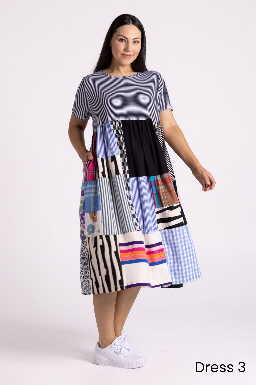 Silvermaple Collection Patchwork Dress | Multi_Silvermaple Boutique