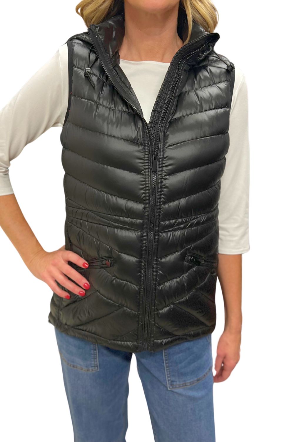 Silvermaple Boutique Down Filled Puffer Vest | Black_Silvermaple Boutique