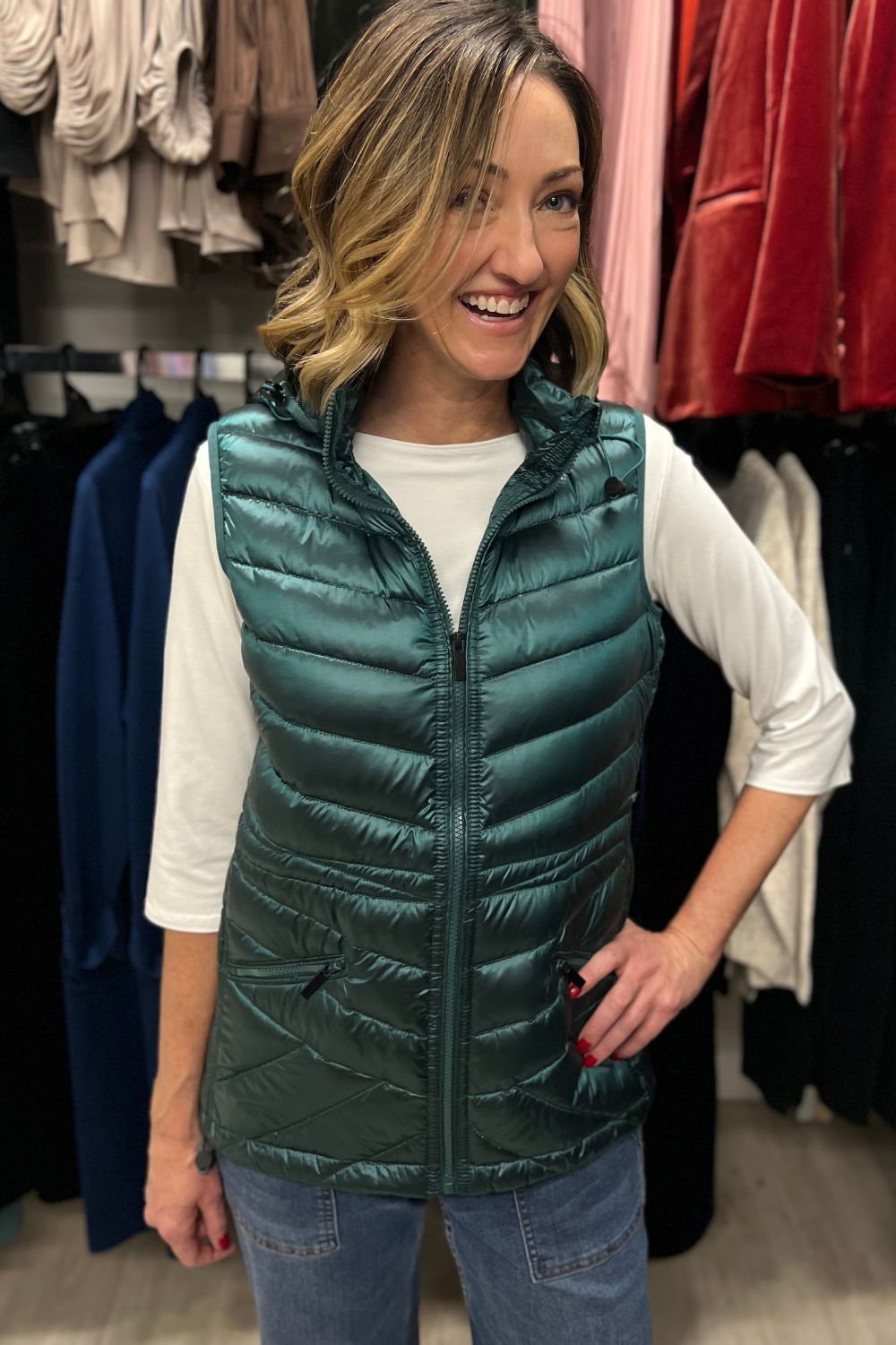 Silvermaple Collection Down Filled Puffer Vest | Basil_Silvermaple Boutique