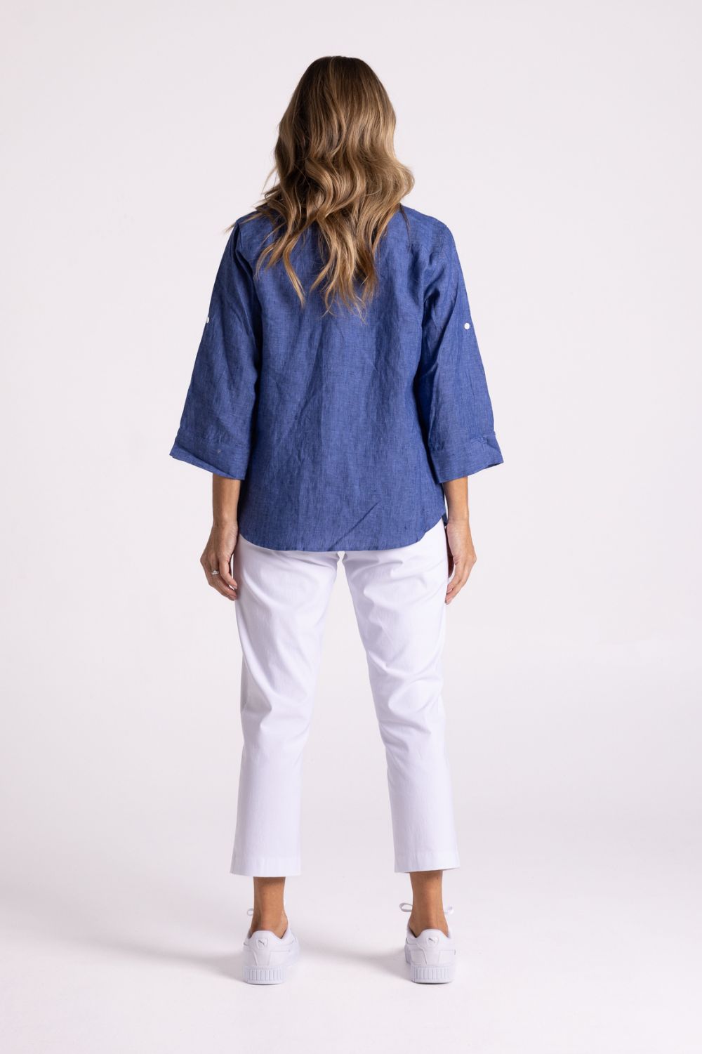 Silvermaple Collection Charlotte Linen Shirt | Indigo