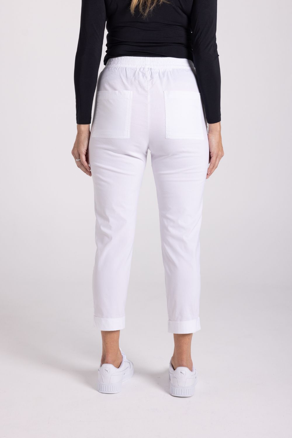 Silvermaple Collection The Ultimate 7/8 Cuff Pant | White