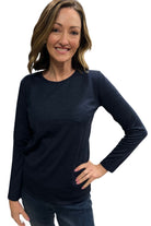 Silvermaple Collection Belle Long Sleeve Merino | Navy_Silvermaple Boutique