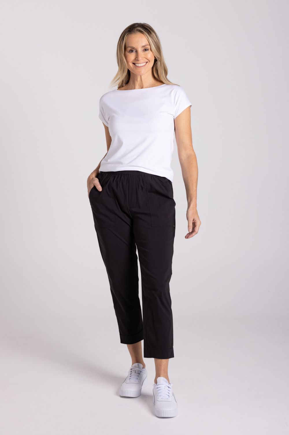 Silvermaple Collection The Ultimate 7/8 Cuff Pant | Black