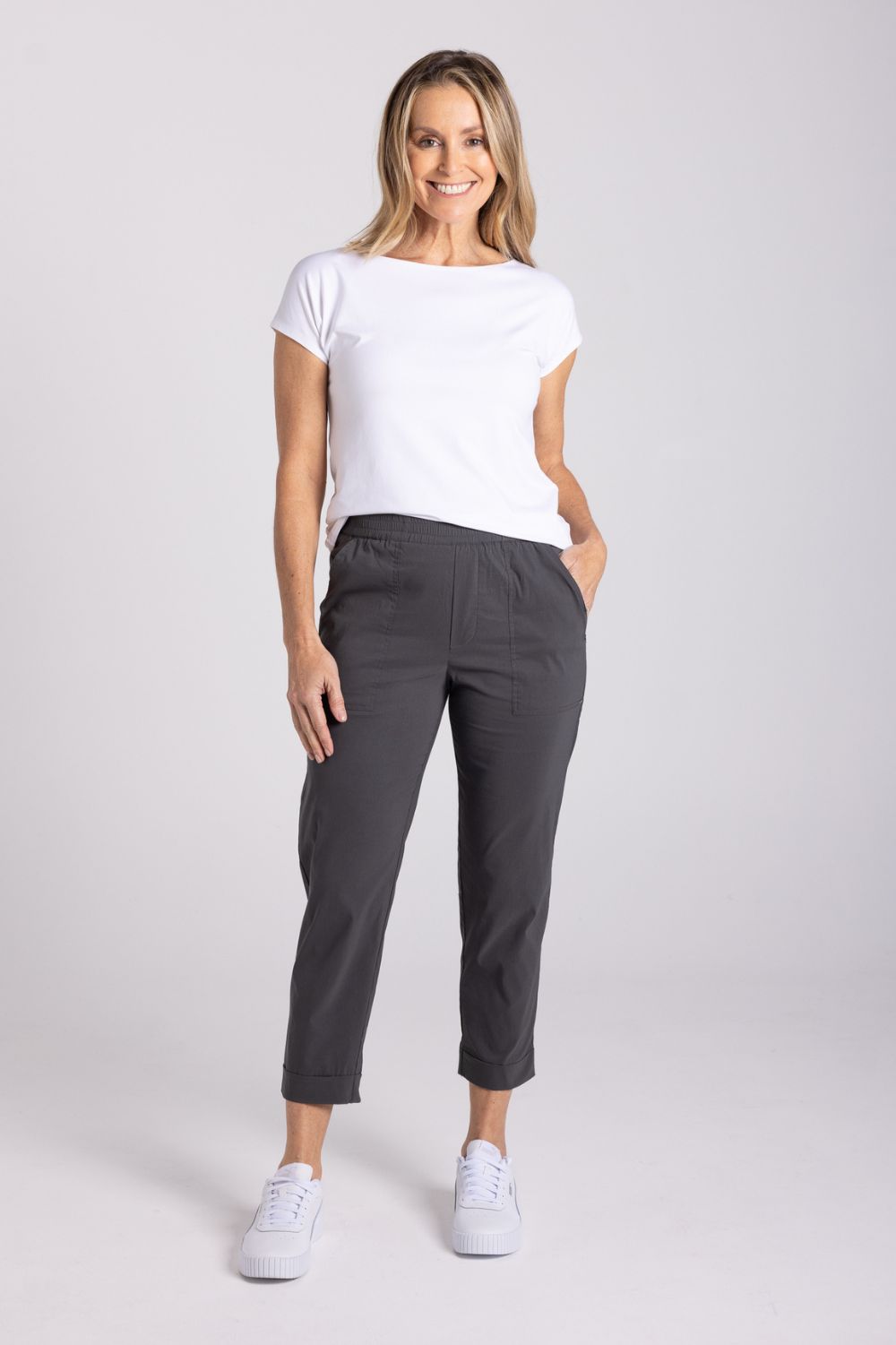 Silvermaple Collection The Ultimate 7/8 Cuff Pant | Gunmetal