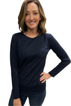 Silvermaple Collection Belle Long Sleeve Merino | Navy_Silvermaple Boutique