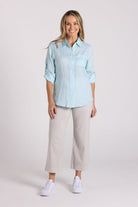 Silvermaple Collection Charlotte Linen Shirt | Mint