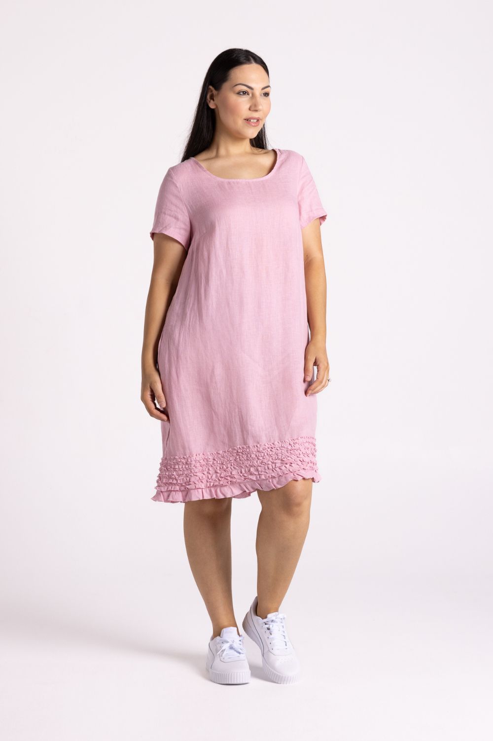 Silvermaple Collection Vanessa Ruffle Hem Dress | Pink