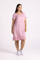 Silvermaple Collection Vanessa Ruffle Hem Dress | Pink