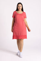 Silvermaple Collection Vanessa Ruffle Hem Dress | Melon