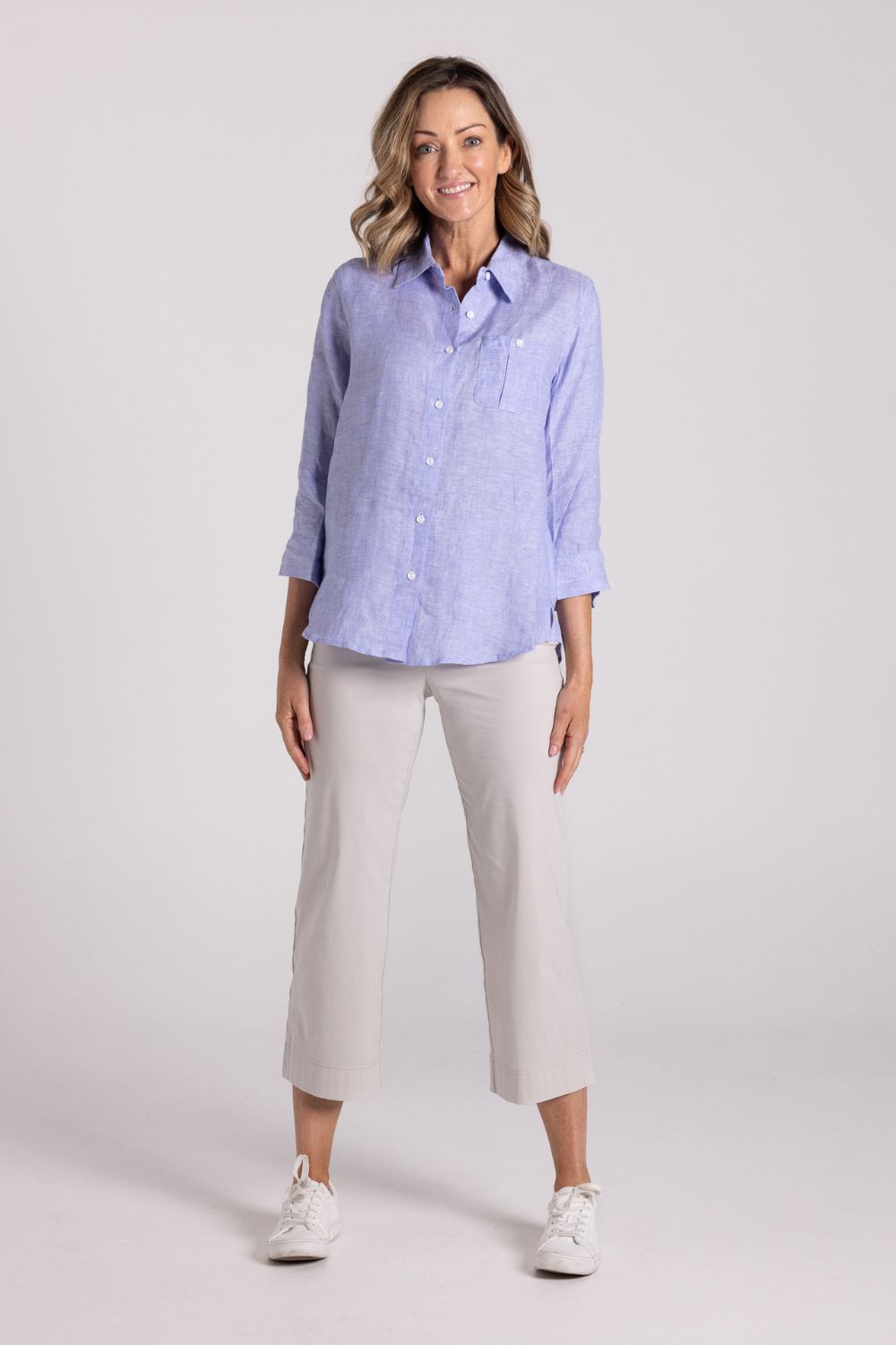 Silvermaple Collection Charlotte Linen Shirt | Blue