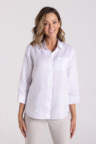 Silvermaple Collection Charlotte Linen Shirt | White