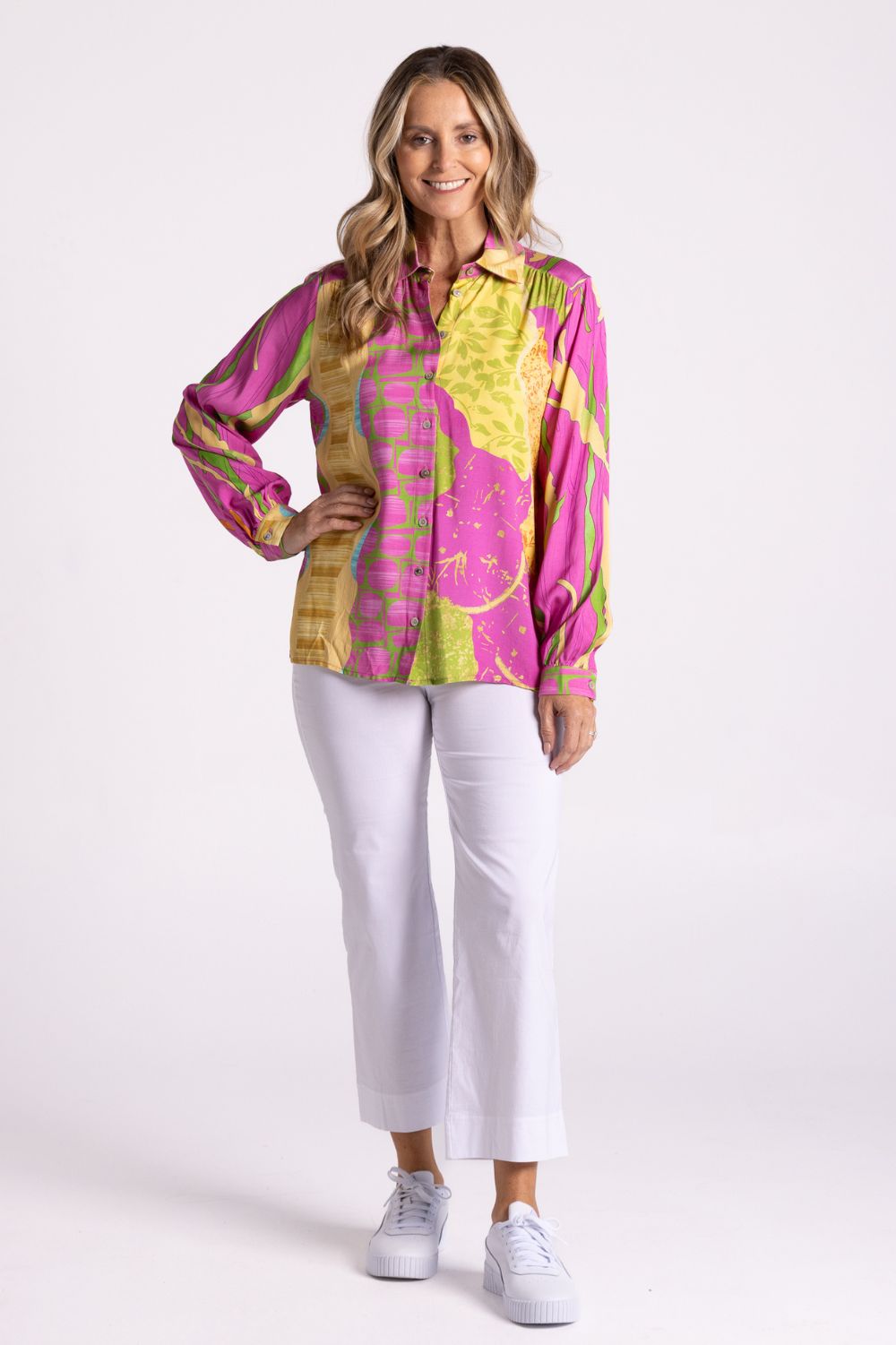 Silvermaple Collection Isle of Capri Shirt | Pink Swirl_Silvermaple Boutique