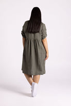 Silvermaple Collection Sandy Button Dress | Olive