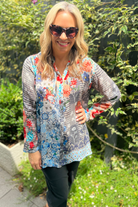 Silvermaple Collection Natalie Shirt | Winter Floral_Silvermaple Boutique