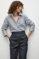 Mela Purdie Smooth Shirt | Indigo Stripe_Silvermaple Boutique