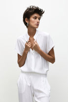 Mela Purdie Soft Stand Shirt | White_Silvermaple Boutique