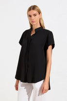 Mela Purdie Soft Stand Shirt | Black_Silvermaple Boutique