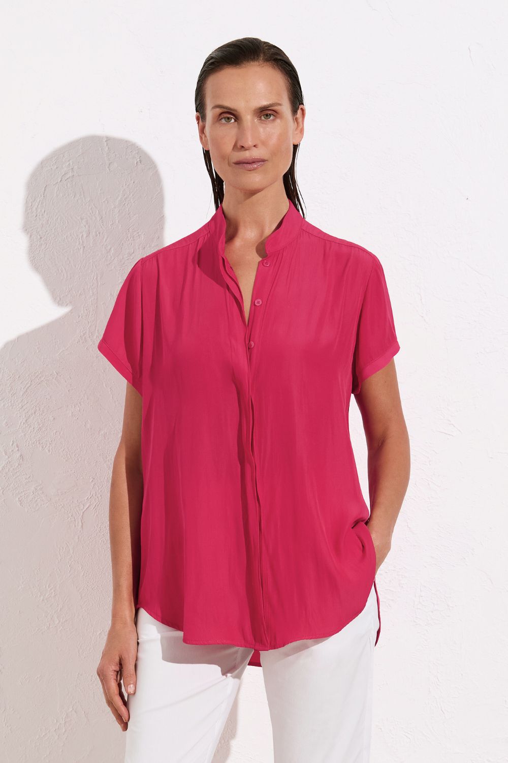 Mela Purdie Soft Stand Shirt | Strawberry_Silvermaple Boutique