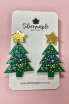 Silvermaple Collection Sparkling Christmas Tree Earrings_Silvermaple Boutique