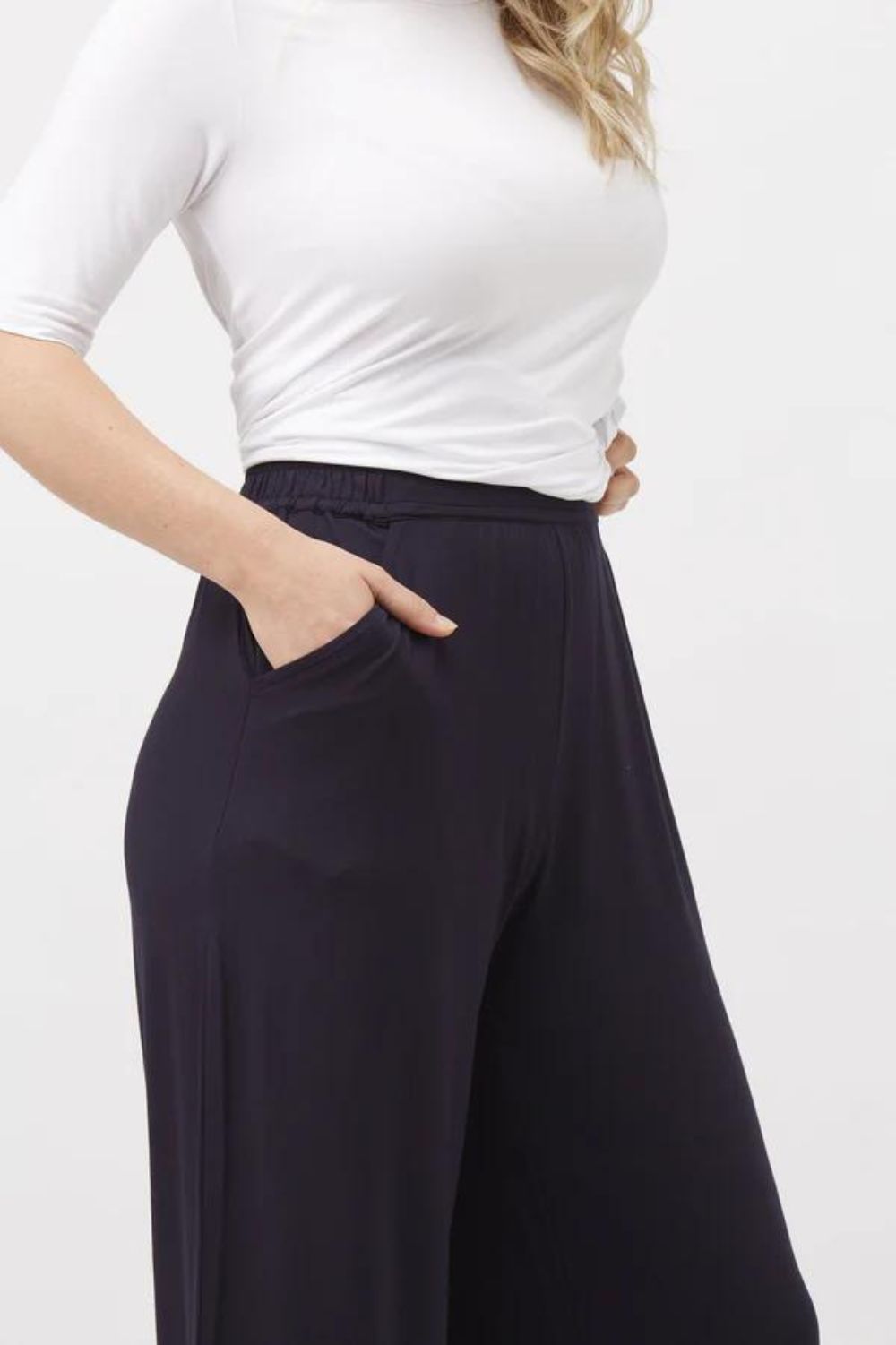 Tani Culotte Resort Pant | Navy _ Silvermaple Boutique