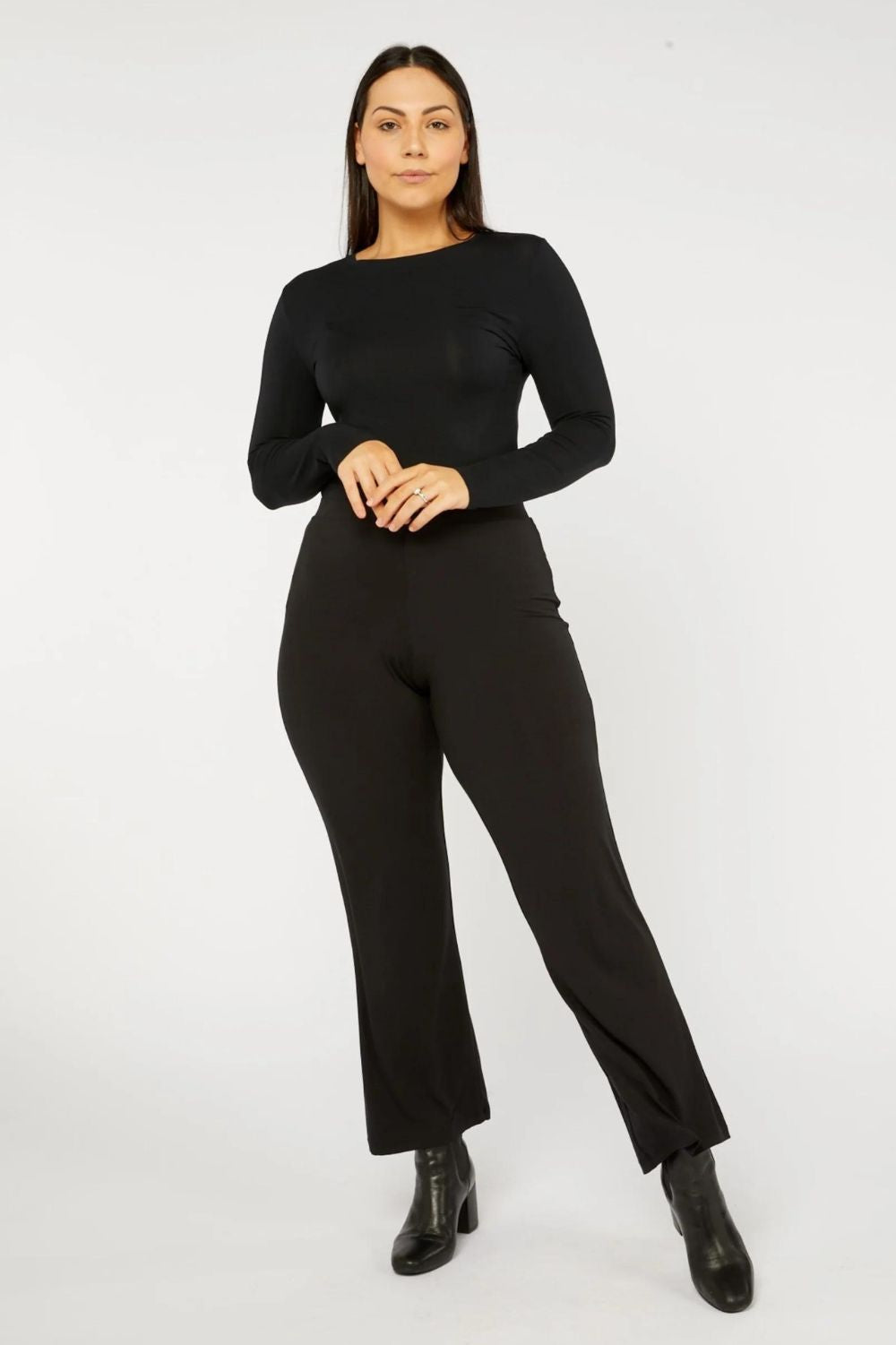 Tani Full Straight Pant | Black_Silvermaple Boutique