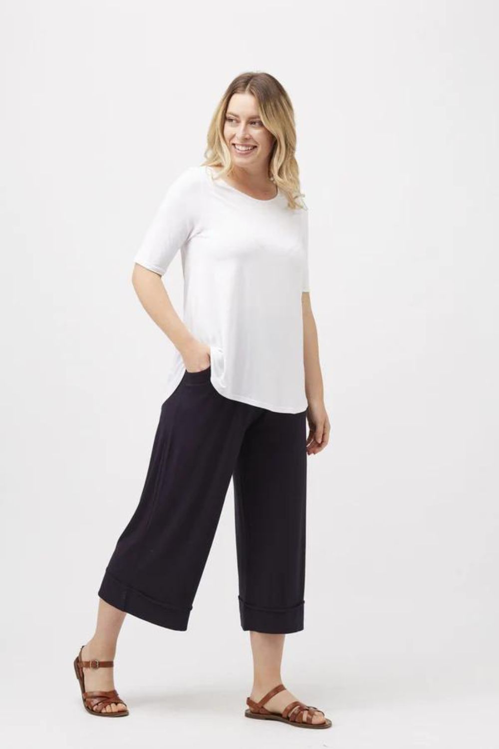 Tani Culotte Resort Pant | Navy _ Silvermaple Boutique