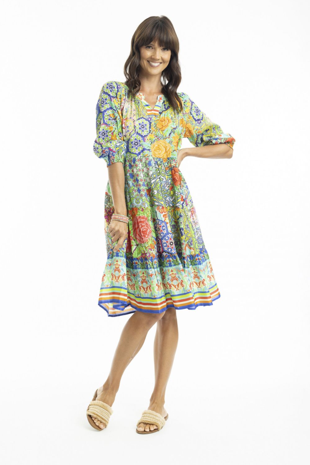 Fashion Express Tara Layered Dress | Print_Silvermaple Boutique