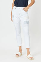 Threadz & Clarity Taylor Patch Jeans | White_Silvermaple Boutique