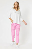 Threadz & Clarity Taylor Patch Jeans | Flamingo_Silvermaple Boutique