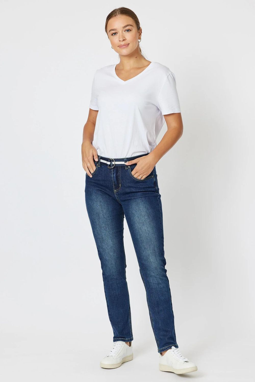 Threadz & Clarity Sammi Slim Leg Jean | Dark Denim_Silvermaple Boutique