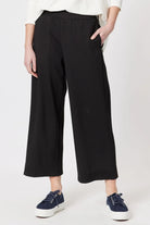 Threadz & Clarity Kimmy Ponti Wide Leg Pant | Black_Silvermaple Boutique