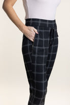 Two T's Check Ponte Panel Pant | Large Check_Silvermaple Boutique