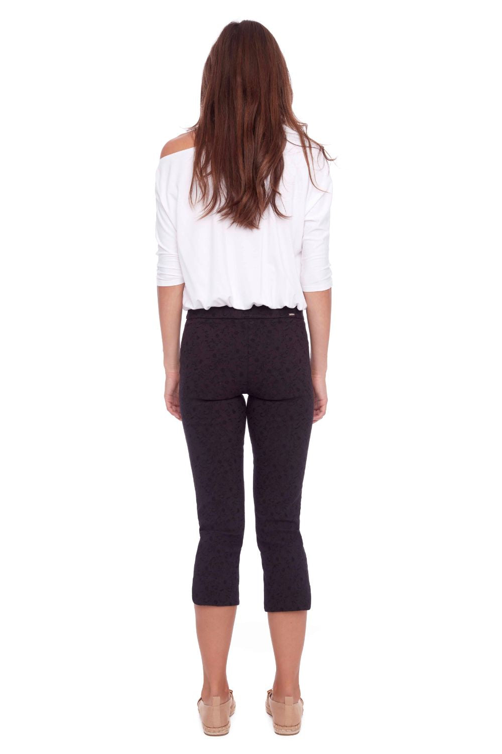 UP! Petal Slit Techno Crop Pant | Black_Silvermaple Boutique