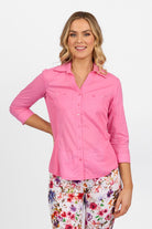  Vassalli Golf Shirt | Flamingo_Silvermaple Boutique