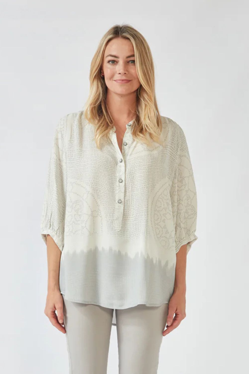 Verge Coya Blouse | Pumice Print_Silvermaple Boutique