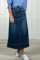 Zjoosh Madison Denim Skirt | Indigo Denim_Silvermaple Boutique