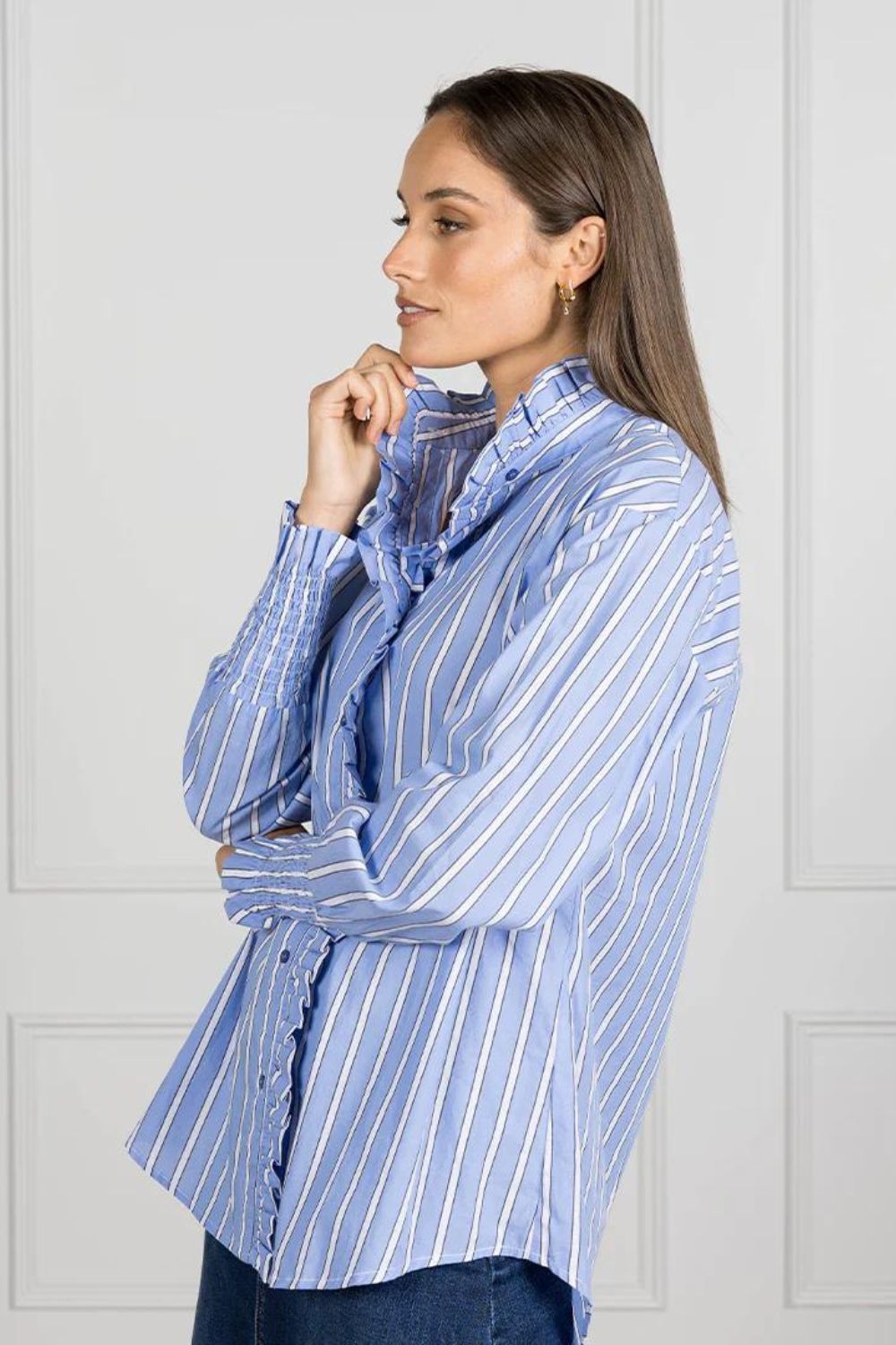 Zjoosh Jessica Striped Shirt | Blue _Silvermaple Boutique