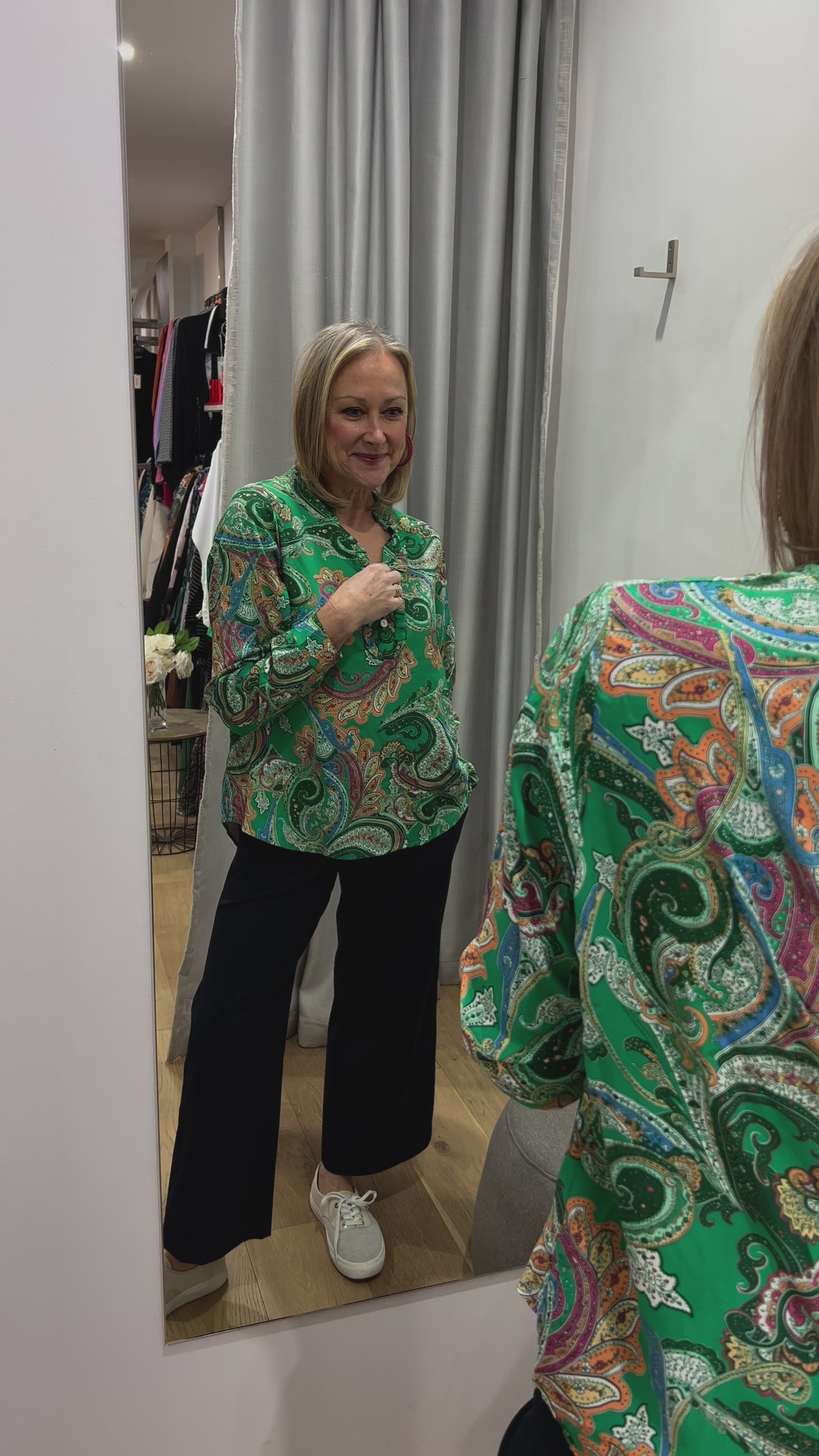 Ginevra Paisley Shirt | Green_Silvermaple Boutique