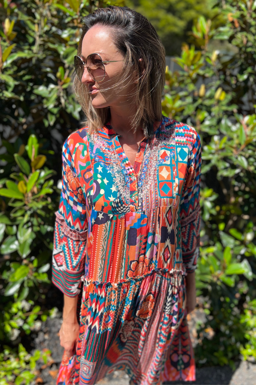 Silvermaple Collection Paige Frill Dress | Moroccan_Silvermaple Boutique 