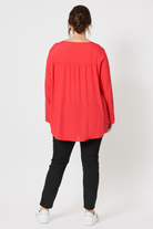 Clarity Kerryn Pocket Top | Red_Silvermaple Boutique