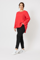 Clarity Kerryn Pocket Top | Red_Silvermaple Boutique