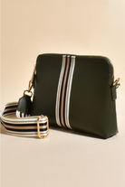 Fashion Express Palmer Vegan Leather Cross Body Bag | khaki_Silvermaple Boutique 