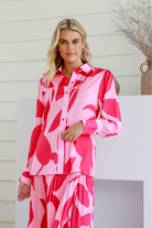 Fashion Express Gina Swirl Shirt | Pink _Silvermaple Boutique 