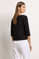 Mela Purdie Relaxed Boat Neck | Black | F01 2630_Silvermaple Boutique